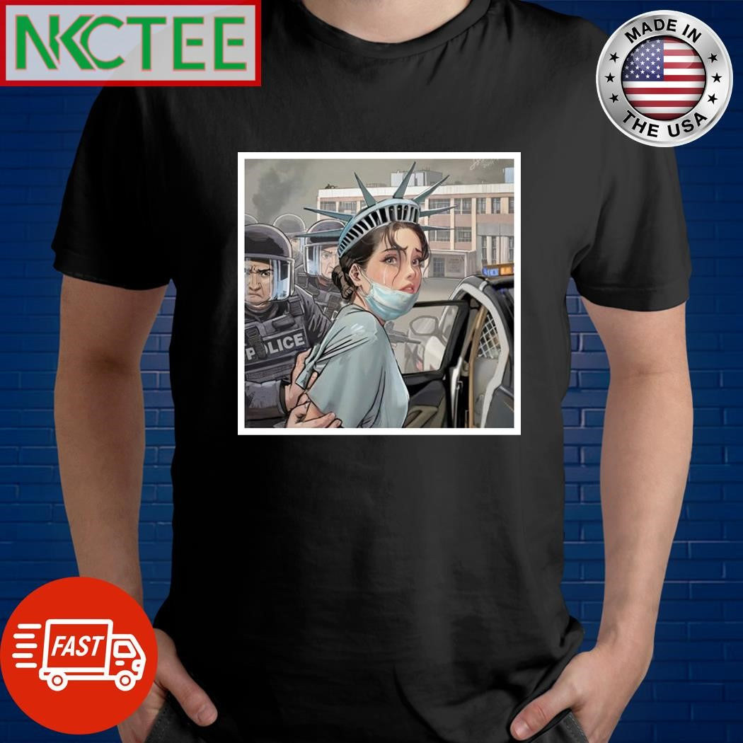 Statue of Liberty arrested by police shirt