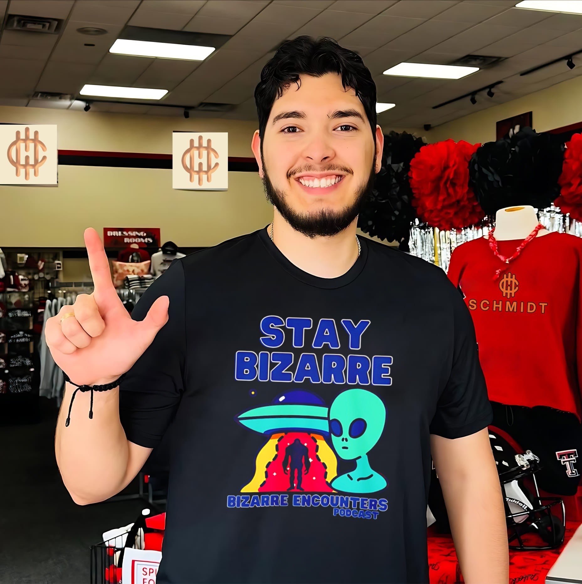 Stay bizarre bizarre encounters podcast with aline graphic shirt