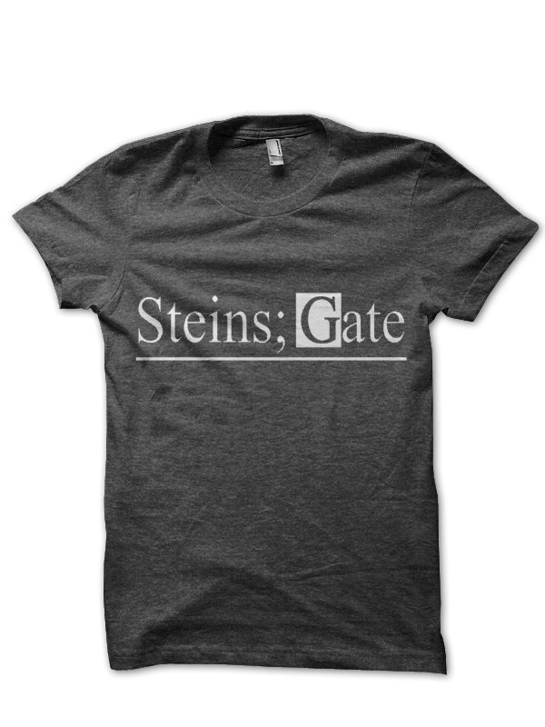 Steins Gate Charcoal Grey Half Sleeve T-Shirt Hoodie, Sweatshirt | CoreVibeTees.com