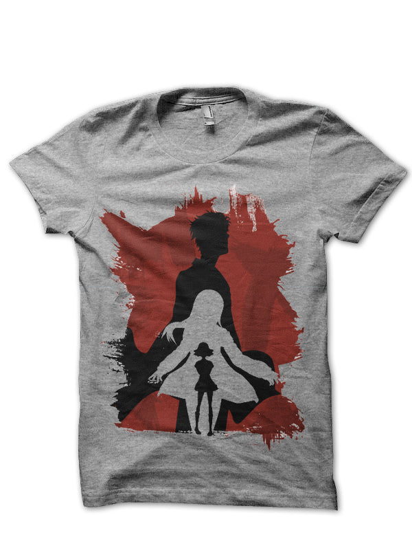 Steins Gate Grey  Half Sleeve T-Shirt Hoodie, Sweatshirt | CoreVibeTees.com