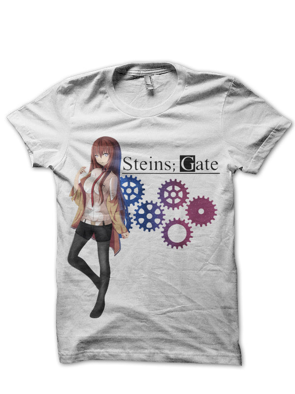 Steins Gate White Half Sleeve T-Shirt Hoodie, Sweatshirt | CoreVibeTees.com