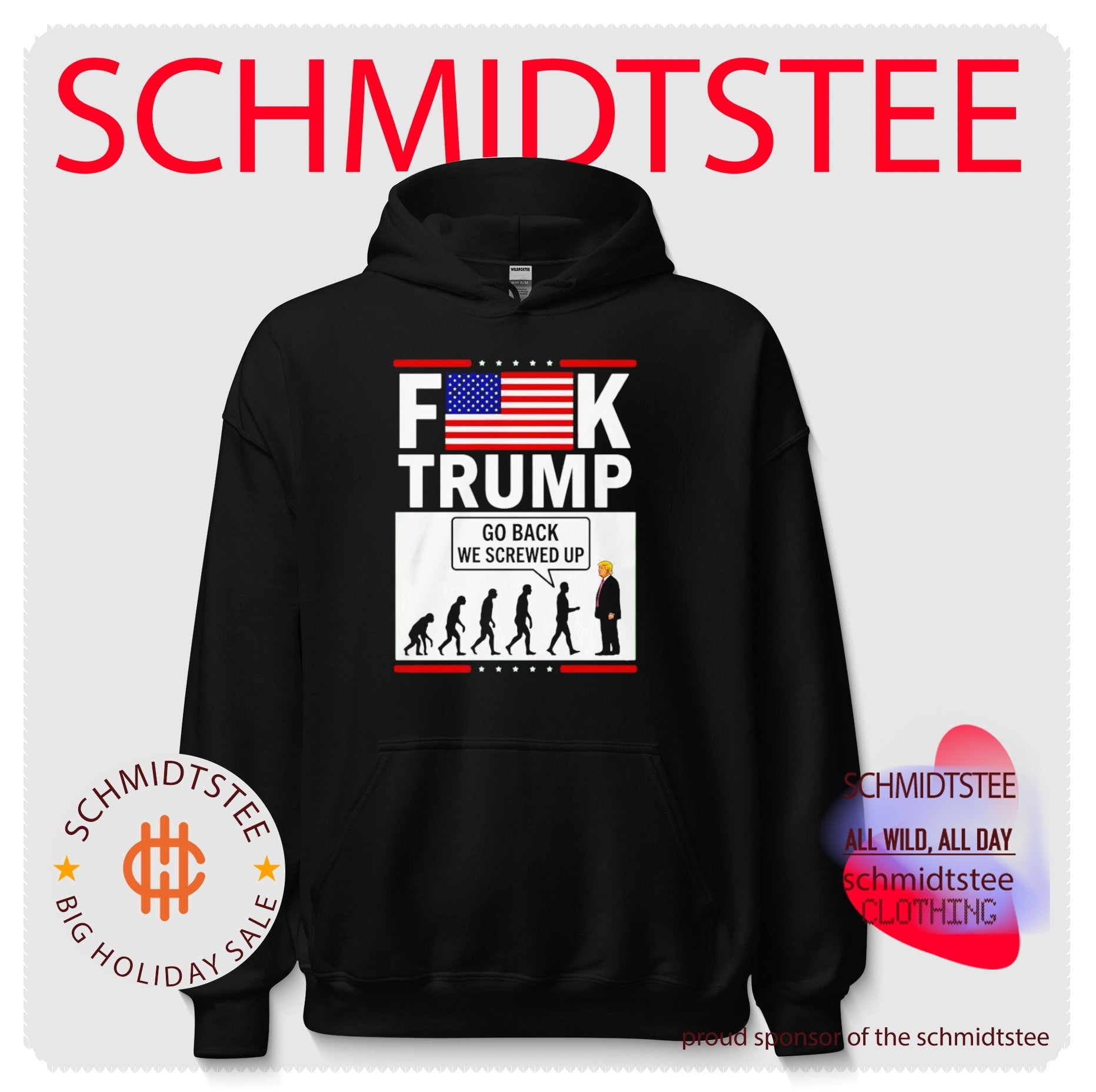 Stephen Colbert Fuck Trump Go Back We Screwed Up American Flag Shirt