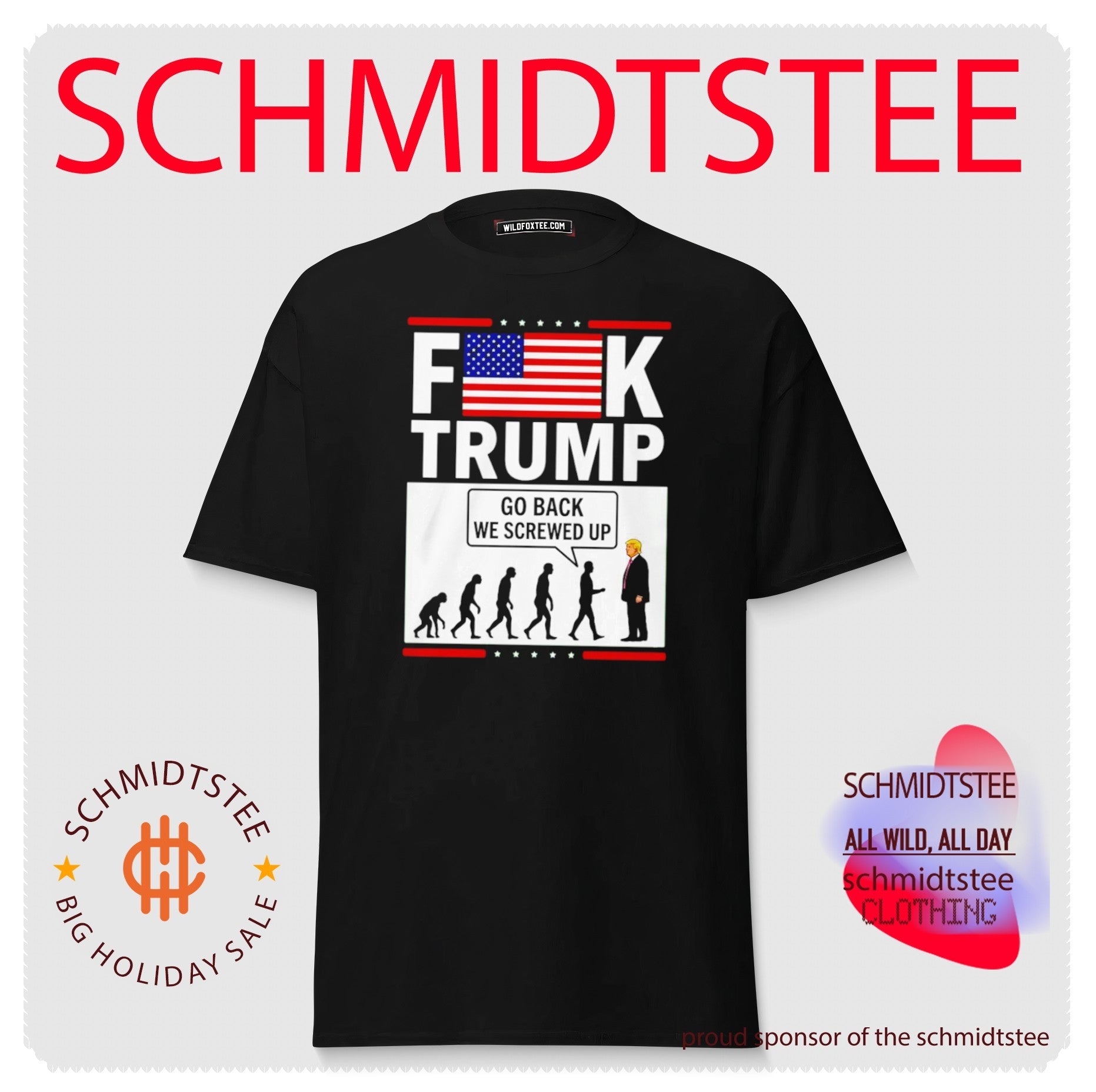 Stephen Colbert Fuck Trump Go Back We Screwed Up American Flag Shirt