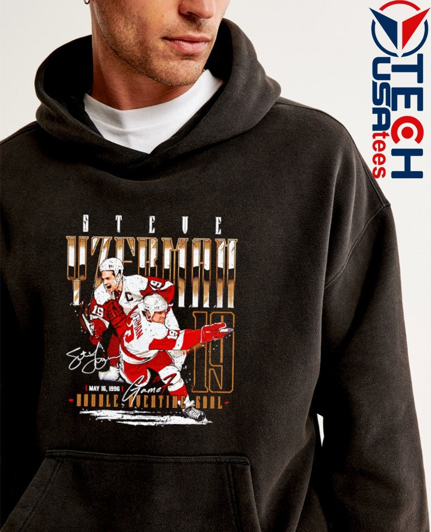 Steve Yzerman #19 Detroit Red Wings Hockey Game 7 1996 signature shirt