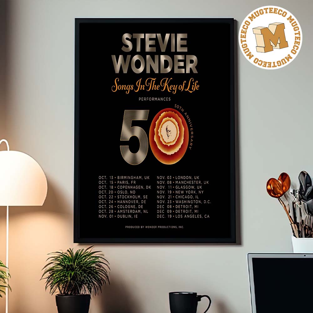 Stevie Wonder 50th Anniversary Song In The Key Of Life Home Decor Poster Canvas