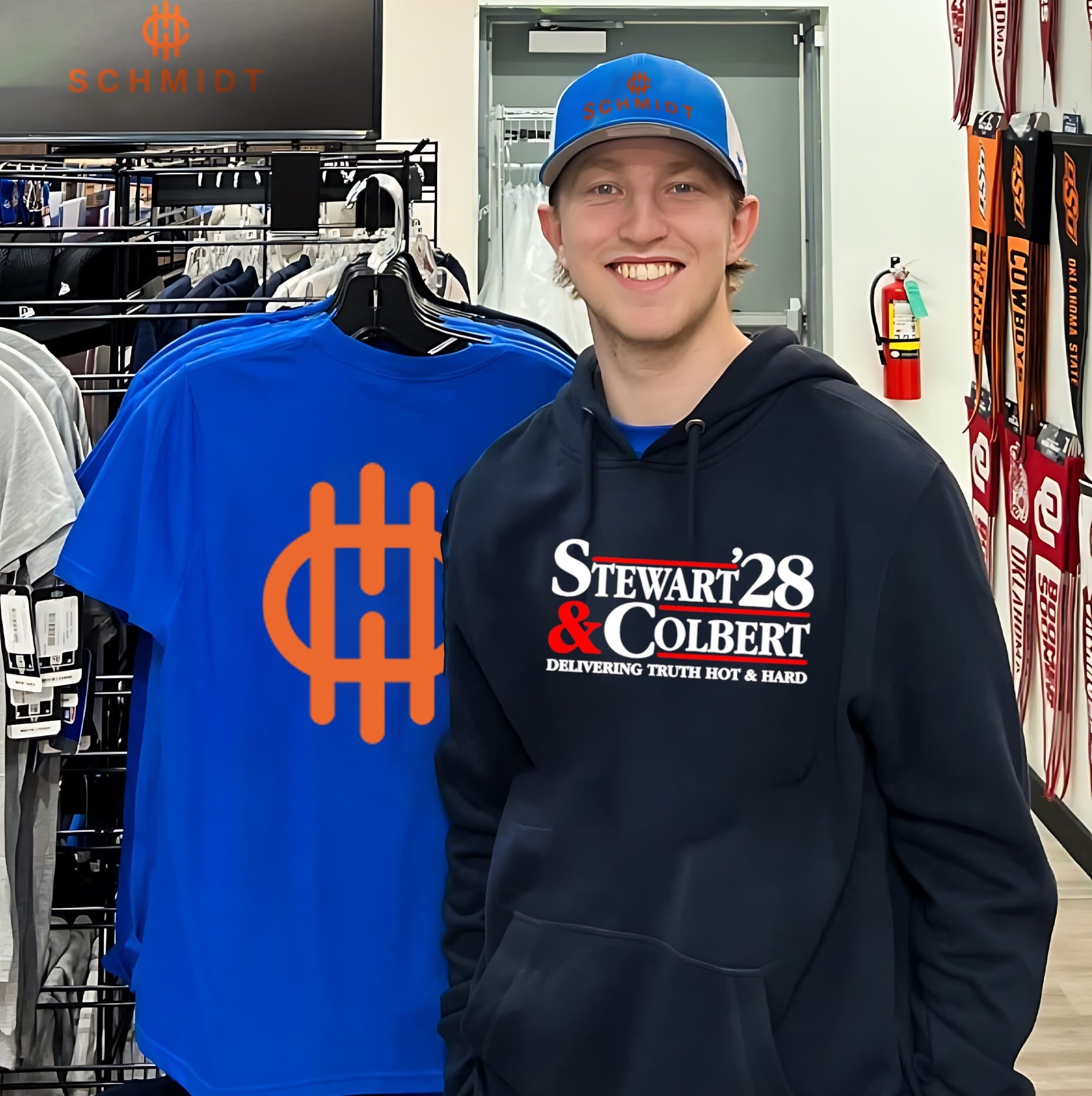 Stewart Colbert ’28 Delivering Truth Hot And Hard shirt