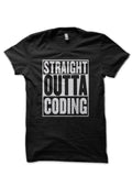 Straight Outta Coding Black T-Shirt Hoodie, Sweatshirt | CoreVibeTees.com