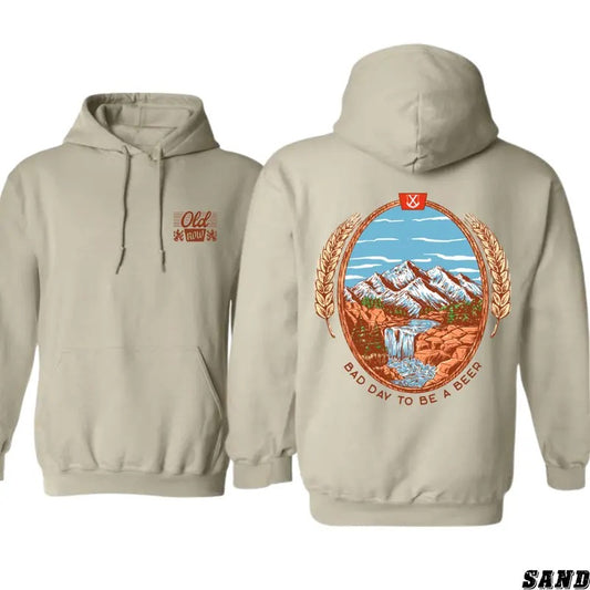 Straight Up Southern Hoodie - "Bad Day to Be a Beer" Mountain Graphic, Perfect for Outdoor Enthusiasts and Beer Lovers, Unisex Hoodie for Relaxed Comfort and Style Menswear Sweaters