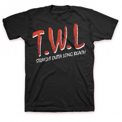 Straight Outta Long Beach T-shirt (Black) Hoodie, Sweatshirt | CoreVibeTees.com (Image 1)