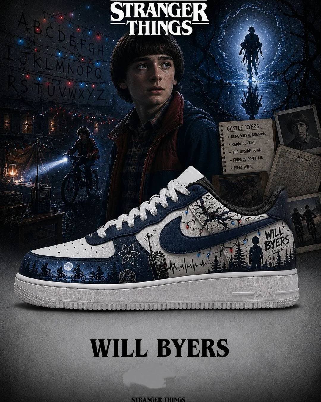 Stranger Things Will Byers Special AF1 Shoes