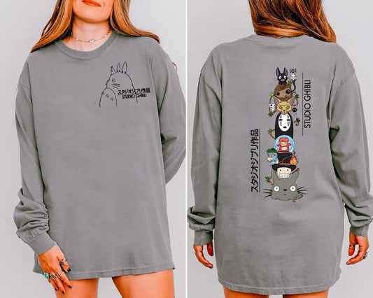 Studio Ghibli Sweatshirt, Spirited Away T-Shirt, Ghibli Sweatshirt, Hayao Miyazaki Tee, Totoro Hoodie, Howl's Moving Castle Shirt, Kiki Delivery Sweatshirt, Anime TShirt