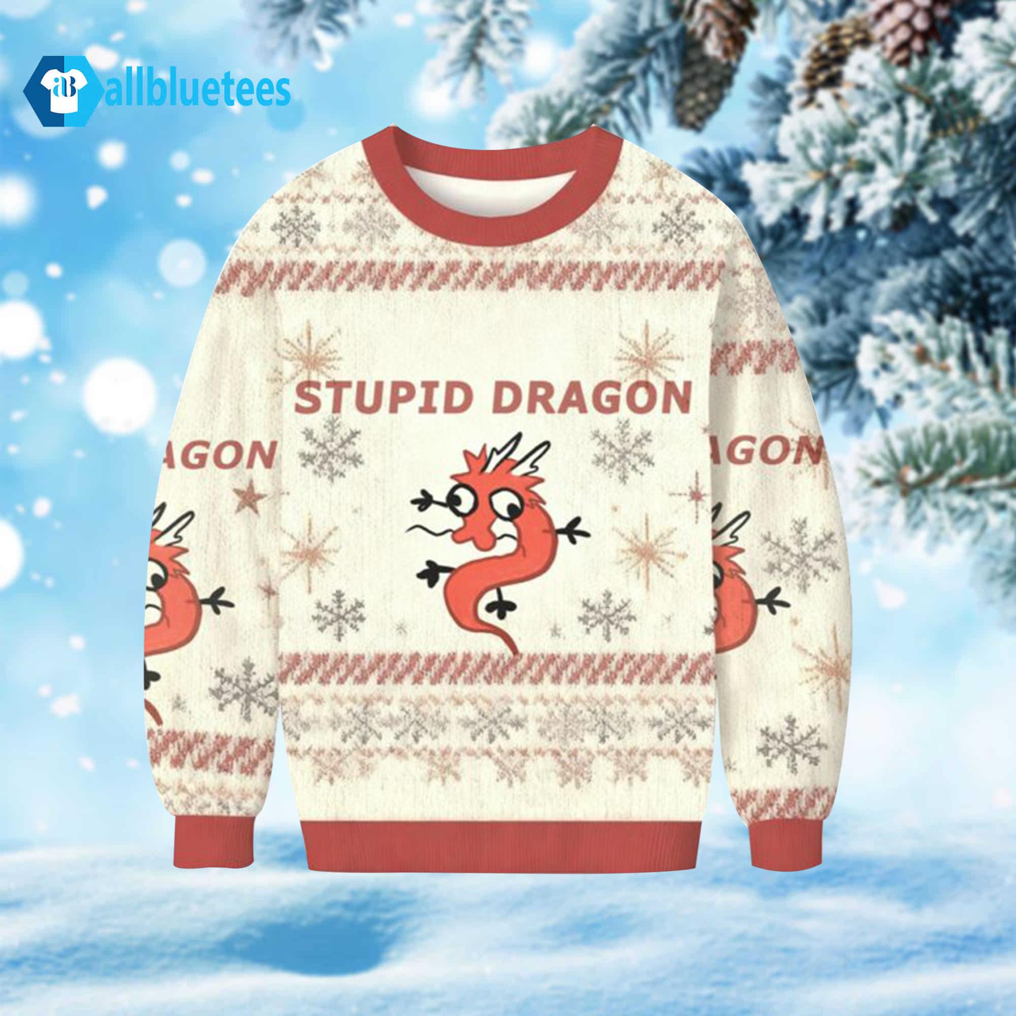 Stupid Dragon Ugly Christmas Sweater