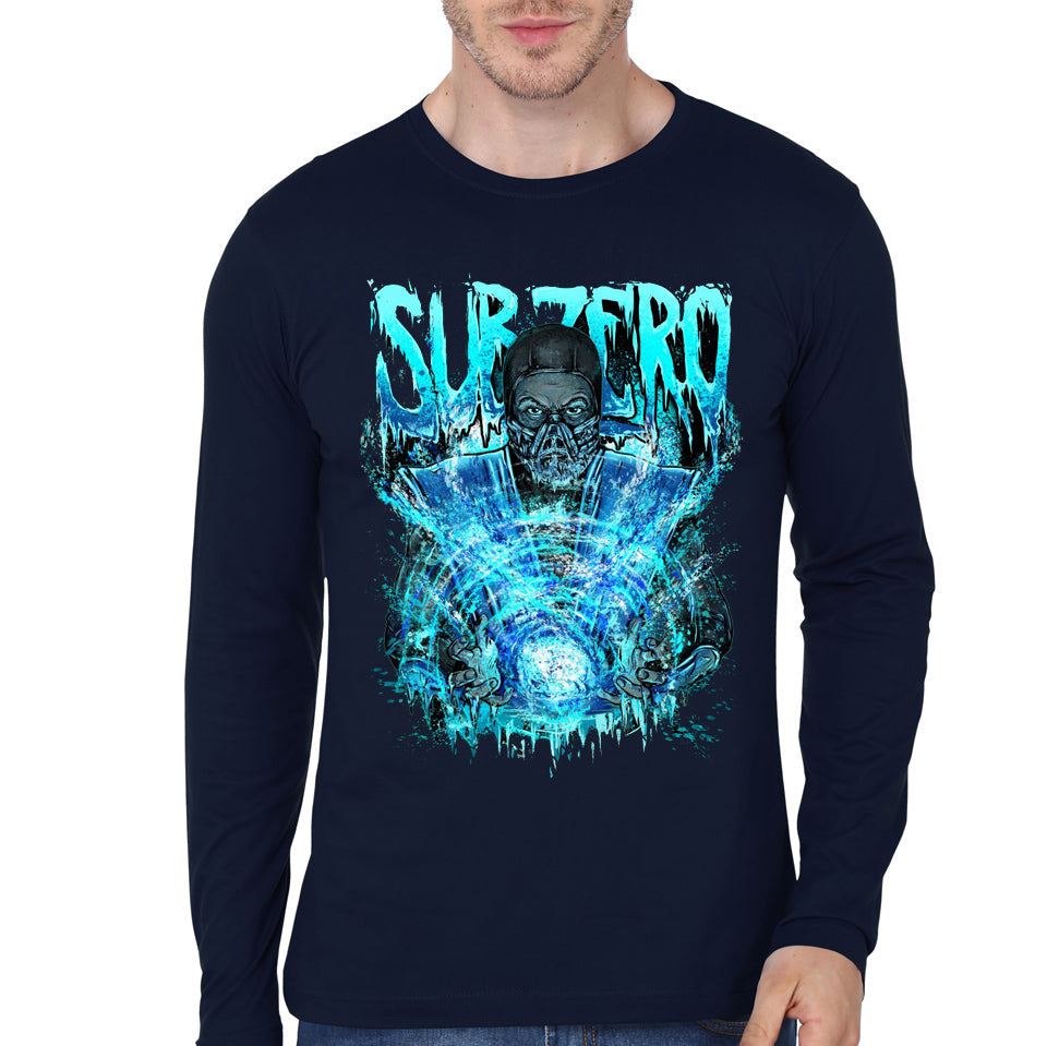 Subzero Navy Blue Full Sleeve Tee Hoodie, Sweatshirt | CoreVibeTees.com