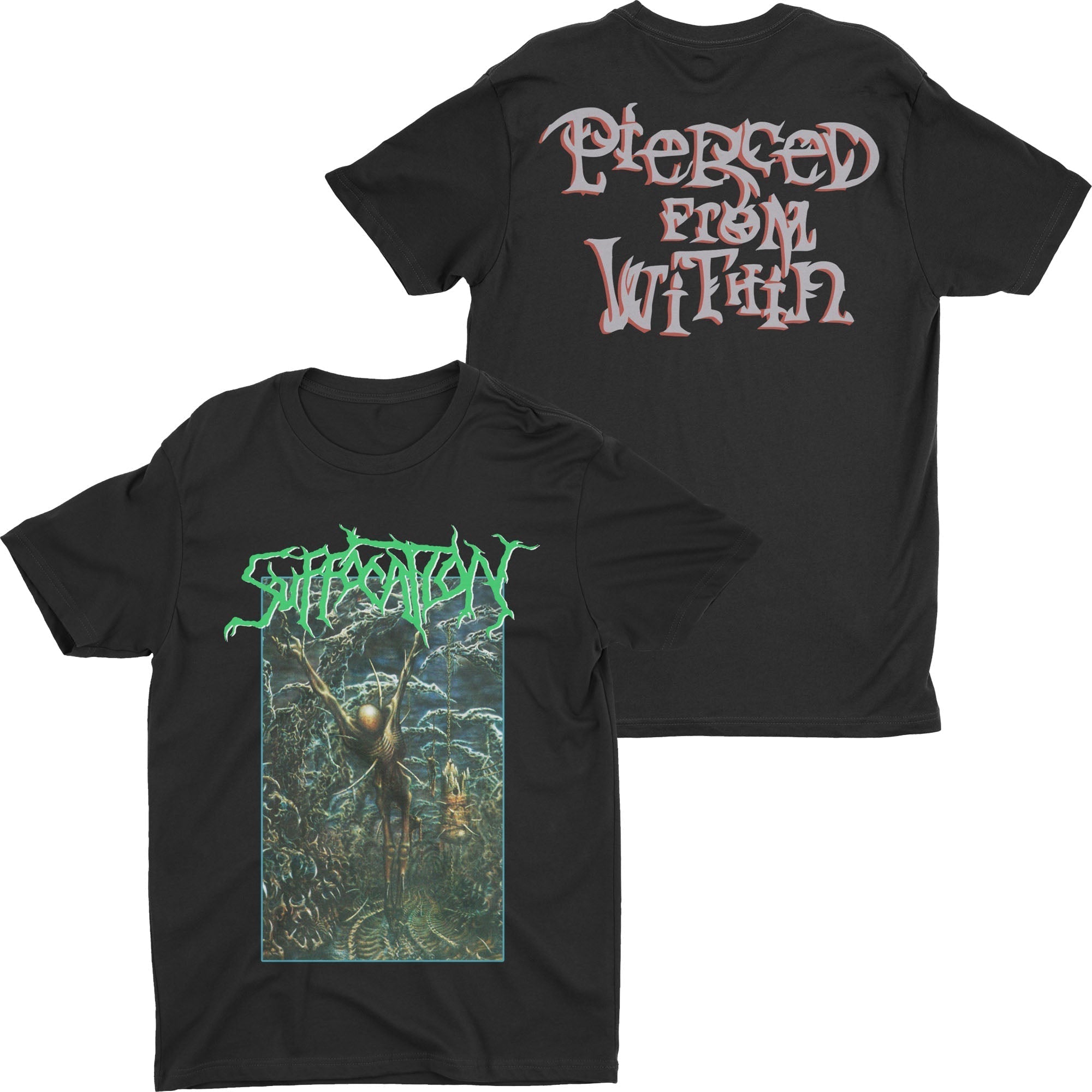 Suffocation - Pierced Retro t-shirt Hoodie, Sweatshirt | CoreVibeTees.com (Image 1)