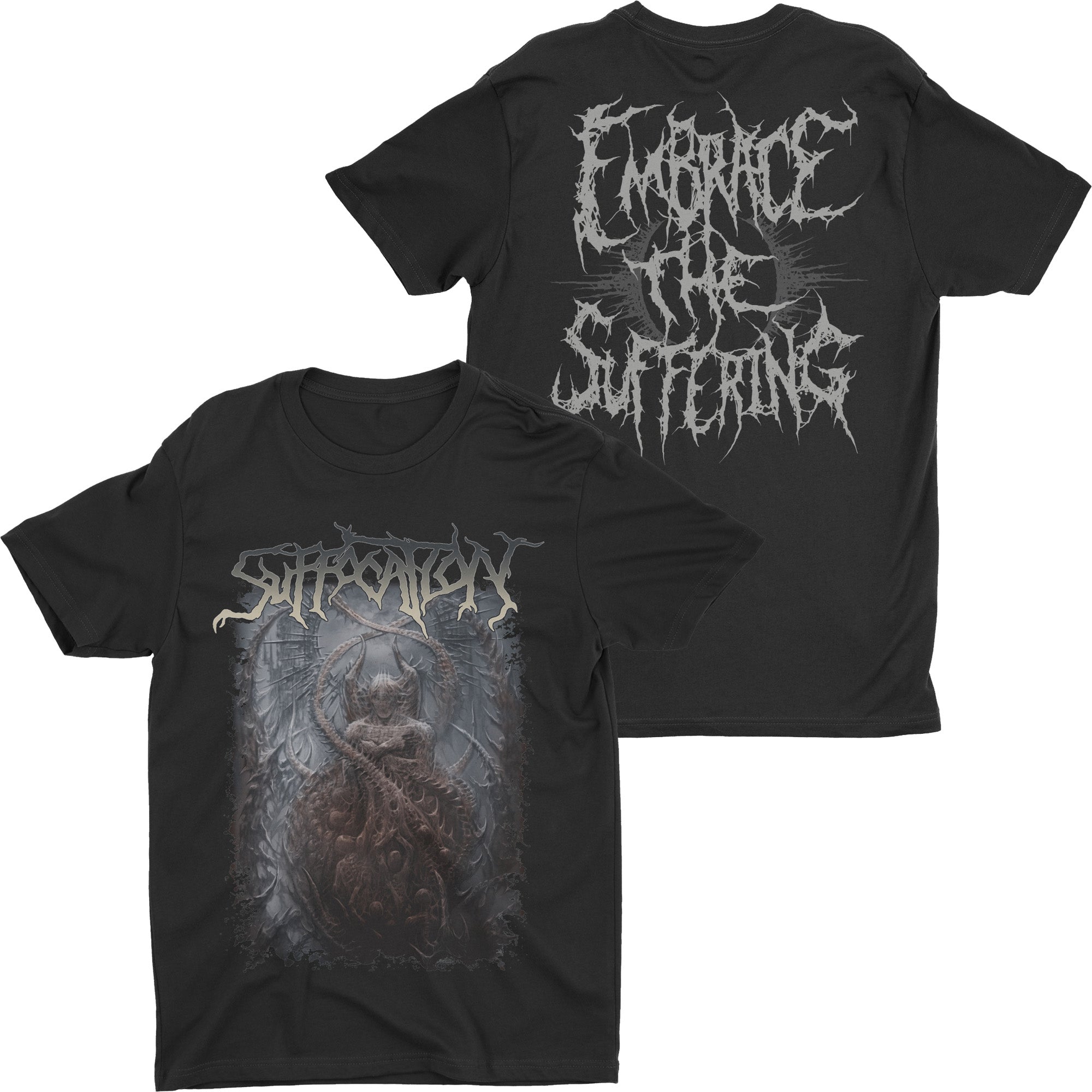 Suffocation - Embrace The Suffering t-shirt Hoodie, Sweatshirt | CoreVibeTees.com (Image 1)