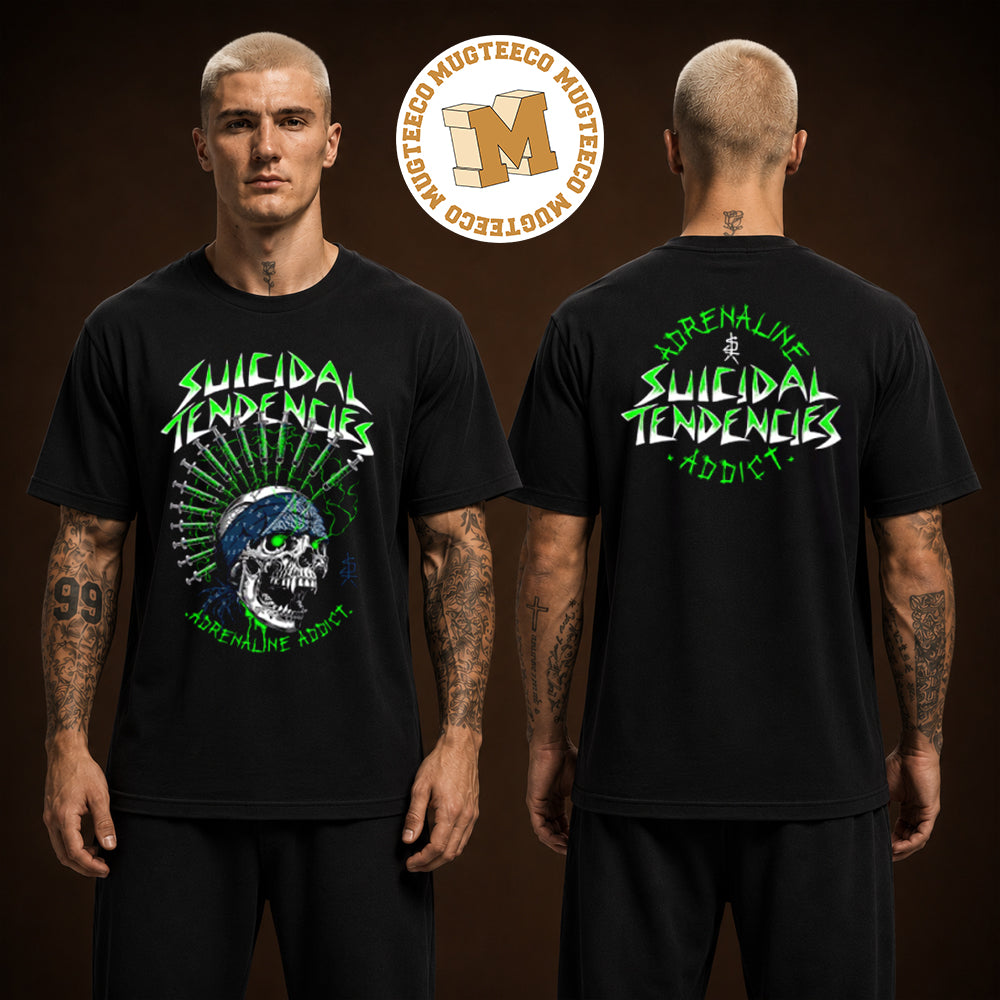 Suicidal Tendencies Adrenaline Addict Two Sided Unisex Black T Shirt
