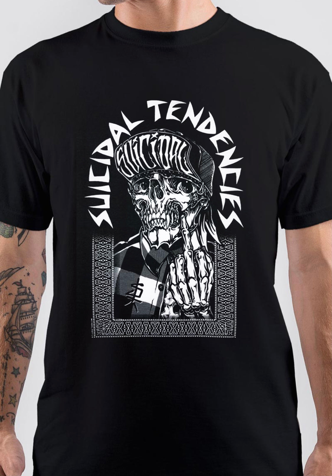 Suicidal Tendencies Band Skull Finger T-Shirt Hoodie, Sweatshirt | CoreVibeTees.com