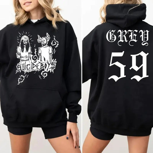 Suicideb0ys 2 Sides Hoodie, Fan Merch, Concert Outfit, Music Tour 2024, Unisex Long Sleeve Pullover Hoodie Shirt