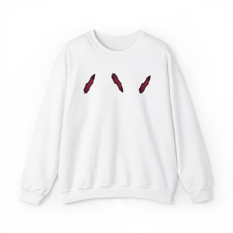 Sukuna Fingers Minimal Graphic Sweatshirt Ju Jutsu Kaisen Anime Manga Inspired Mens Womens Unisex Clothing JJK Ryomen Casual Crewneck Cotton Fabric