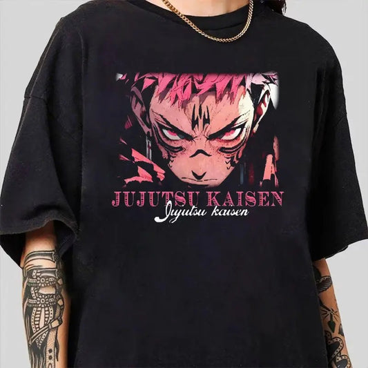 Sukuna Graphic Design Shirt Hoodie Sweatshirt JJK Anime Shirt Jujutsu Kaisen T-shirt Crew Neck Vintage 90s Anime Shirt Anime Lovers Cotton Top Gift For Fans Sweatshirt, Hoodie, Comfort Colors