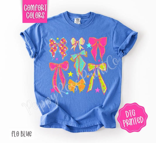 Summer Bows Shirt Comfort Colors, Trendy Women's Tshirt