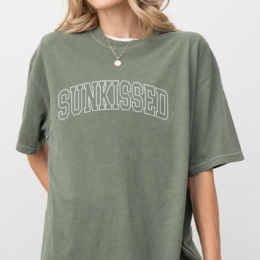 Sunkissed Comfort T-Shirt, Summer Shirt, Beach Shirt, Beach Lover Tee, Trendy Summer T-Shirt, Beachy Shirt, Beach Vibes, Hello Summer Shirt, Funny Beach Shirts For Women, Gift for her, Women Top