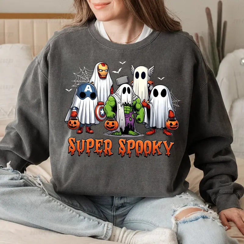Super Spooky Shirt, Happy Halloween 2024 Hoodie, Sweatshirt | CoreVibeTees.com