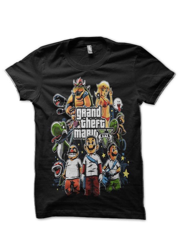 Supermario GTA Black T-Shirt Hoodie, Sweatshirt | CoreVibeTees.com