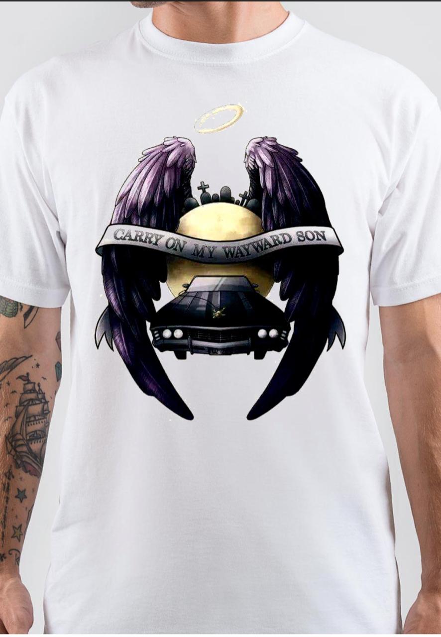 Supernatural Carry On My Wayward Son White T-Shirt Hoodie, Sweatshirt | CoreVibeTees.com