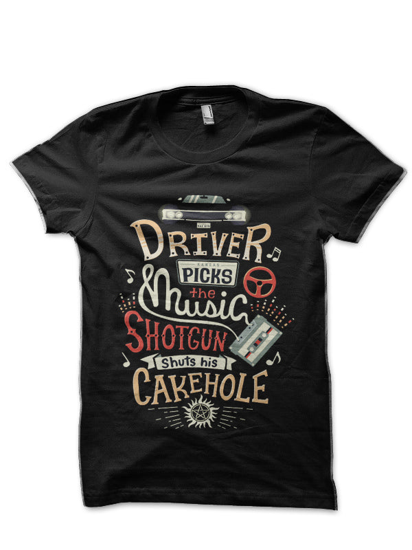 Driver picks the music Black T-Shirt Hoodie, Sweatshirt | CoreVibeTees.com