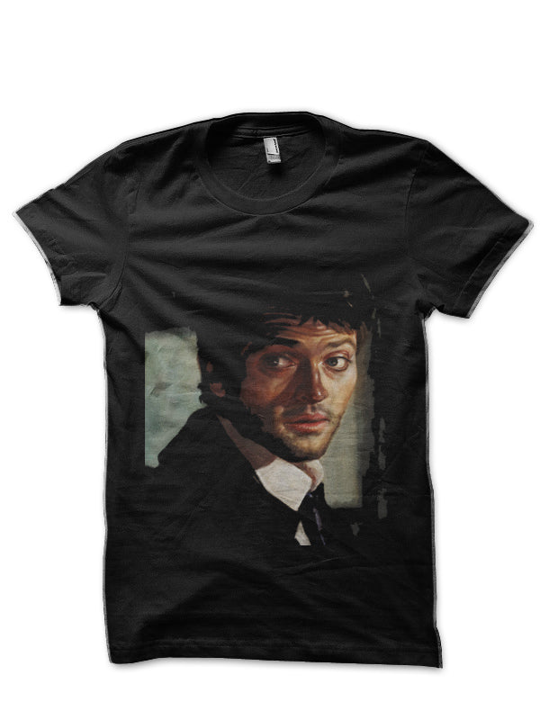 Castiel portrait Black T-Shirt Hoodie, Sweatshirt | CoreVibeTees.com