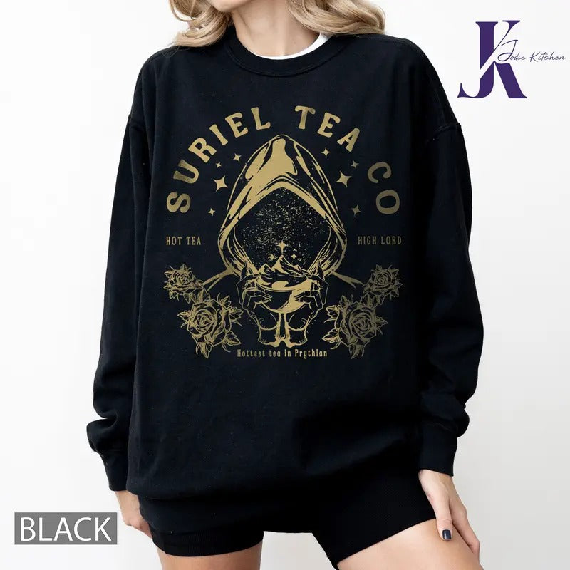 Suriel Tea Co Comfort colors bookish t-shirt, Suriel's Tearoom Shirt, ACOTAR merch gift, Suriel Tea Tshirt, sjm fan, Acotar SJM Trendy Merch