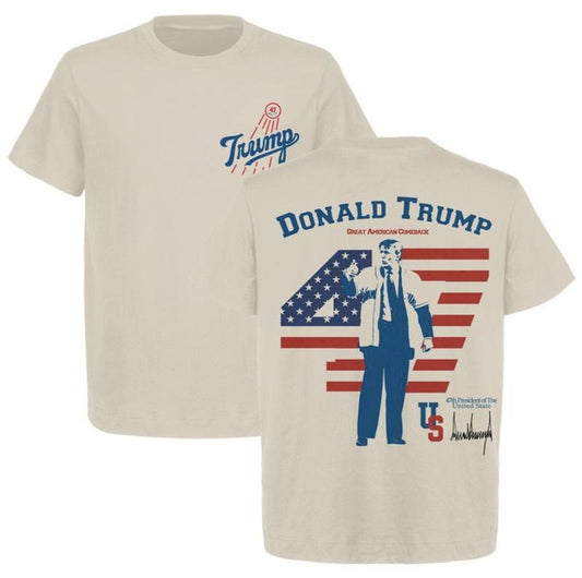 Donald Trump Dodg ers 2024 Shirt/Hoodie/Sweatshirt, Retro Crewneck, Cotton, Menswear Tops
