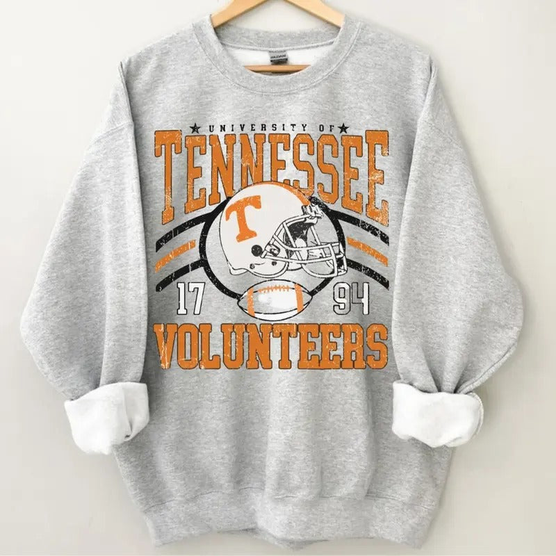 Vintage 90s Tennessee Football T-shirt/ Sweatshirt, Tennessee Graphic Tee, Sport Shirts, Tennessee T-shirts, Tennessee Travel Gift, Tennessee Game Day