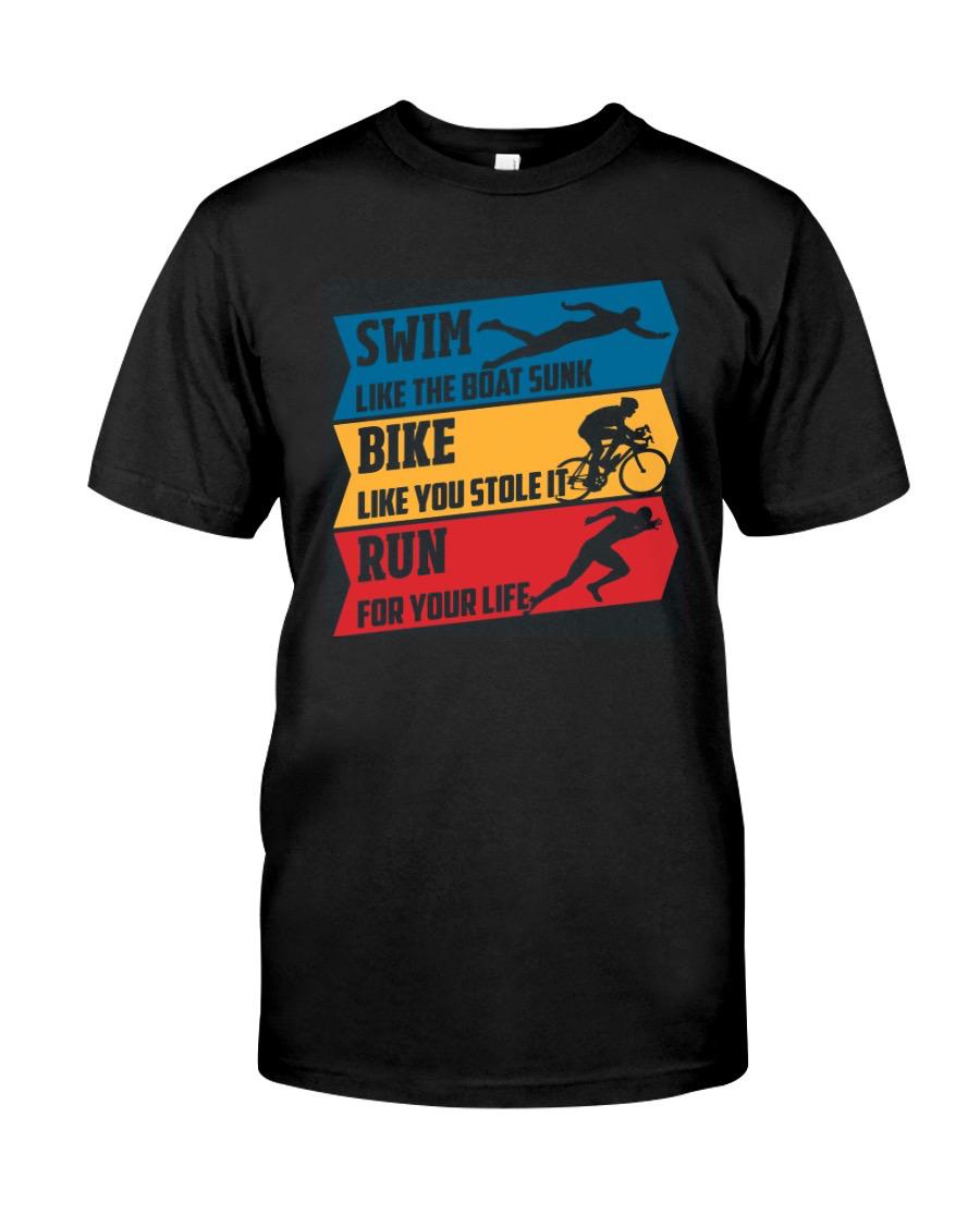 Swim Bike Run Triathlon T-Shirt Hoodie, Sweatshirt | CoreVibeTees.com