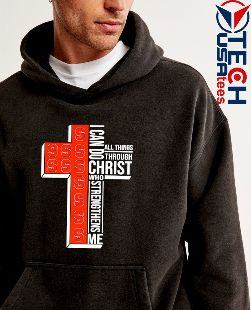 Syracuse Orange Women’s Basketball cross I can do all things through christ who strengthens me shirt