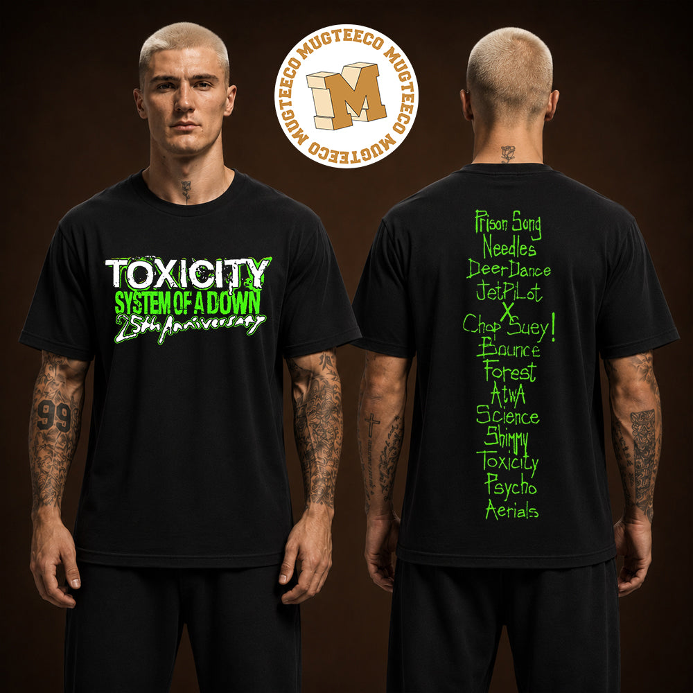 System Of A Down Toxicity 25 Anniversary Collection 25 Tracklist Two Sided Unisex T Shirt