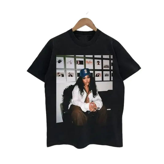 Sza Vintage Shirt, Sza New Bootleg 90s Black T-Shirt, Sza Photoshoot Shirt, Music RnB Singer Rapper Shirt, Gift For Fan Menswear Top