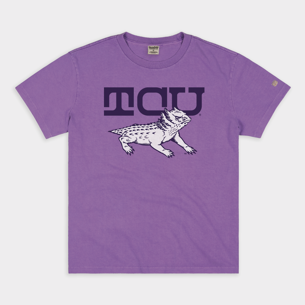 TCU Horned Frogs Vintage Heavyweight Tee Hoodie, Sweatshirt | CoreVibeTees.com (Image 1)