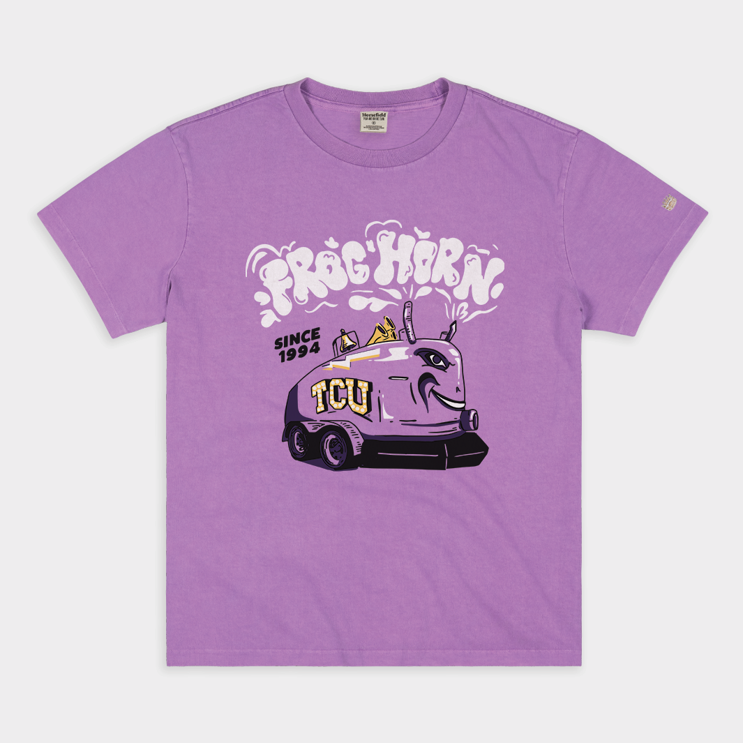 TCU Frog Horn Vintage Heavyweight Tee Style001 Hoodie, Sweatshirt | CoreVibeTees.com