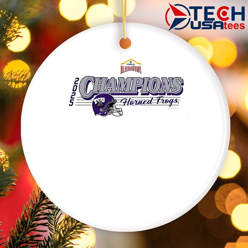 TCU Horned Frogs 2025 Alamo Bowl Champions helmet shirt