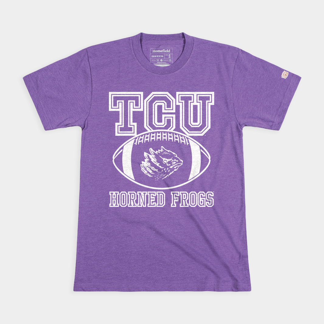 TCU Horned Frogs Retro Football Tee Hoodie, Sweatshirt | CoreVibeTees.com