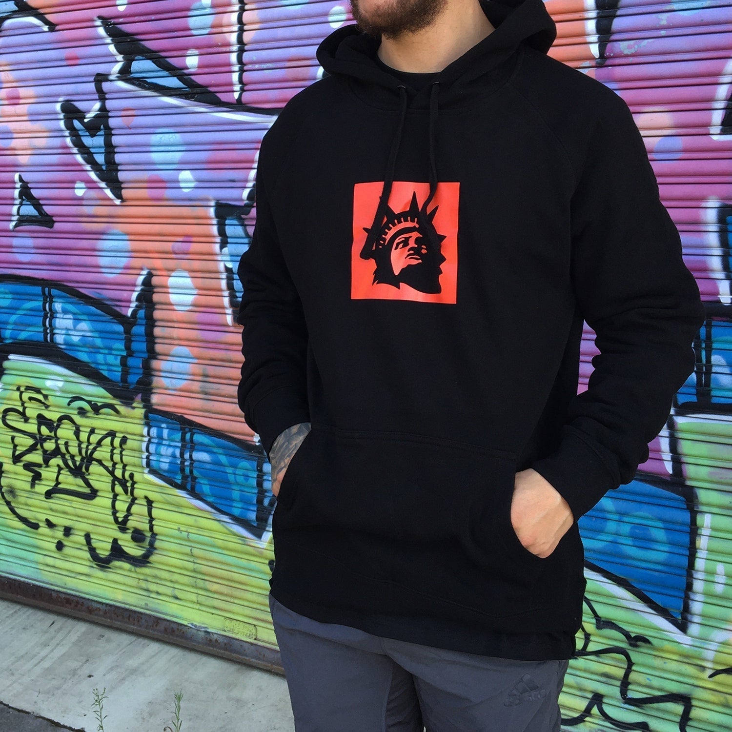 Brand Square Hoodie (Black) T-Shirts, Sweatshirt | CoreVibeTees.com (Image 2)