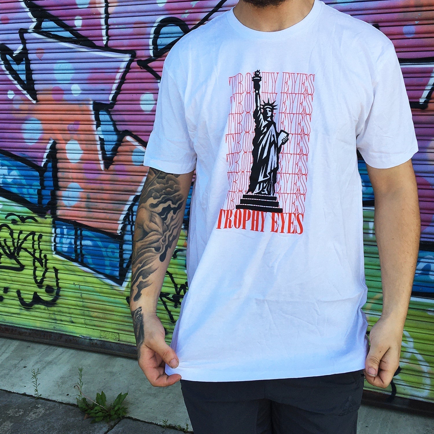 Statue T-shirt (White) Hoodie, Sweatshirt | CoreVibeTees.com (Image 2)