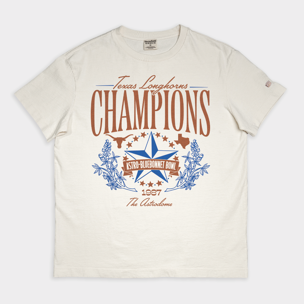 Texas 1987 Astro-Bluebonnet Bowl Champs Vintage Heavyweight Tee Style001 Hoodie, Sweatshirt | CoreVibeTees.com (Image 1)