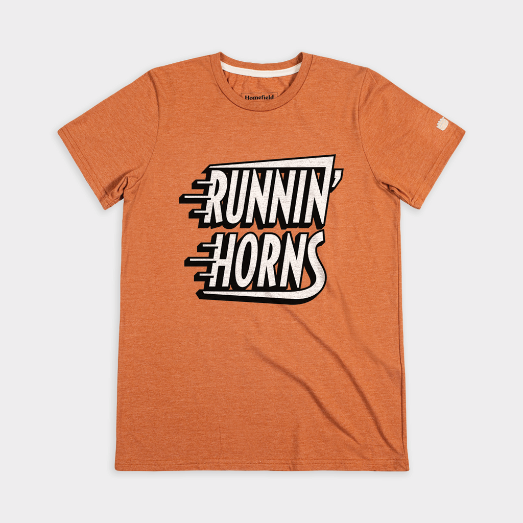 Texas Longhorns "Runnin' Horns" Tee Hoodie, Sweatshirt | CoreVibeTees.com (Image 1)