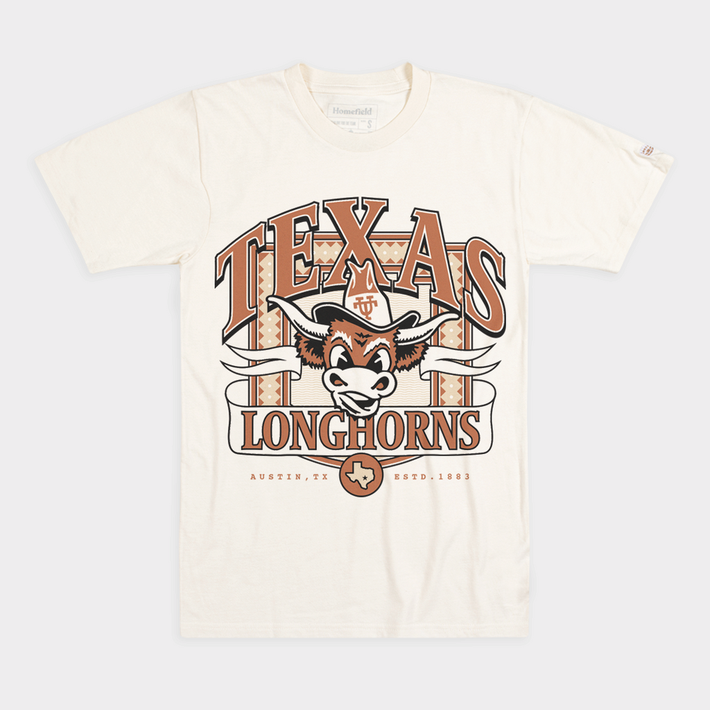 Texas Longhorns Vintage Logo Estd. 1883 Tee Style001 Hoodie, Sweatshirt | CoreVibeTees.com (Image 1)