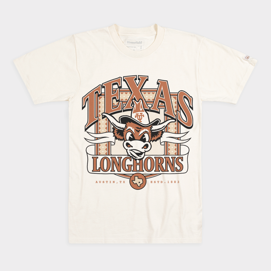 Texas Longhorns Vintage Logo Estd. 1883 Tee Style001 Hoodie, Sweatshirt | CoreVibeTees.com (Image 1)