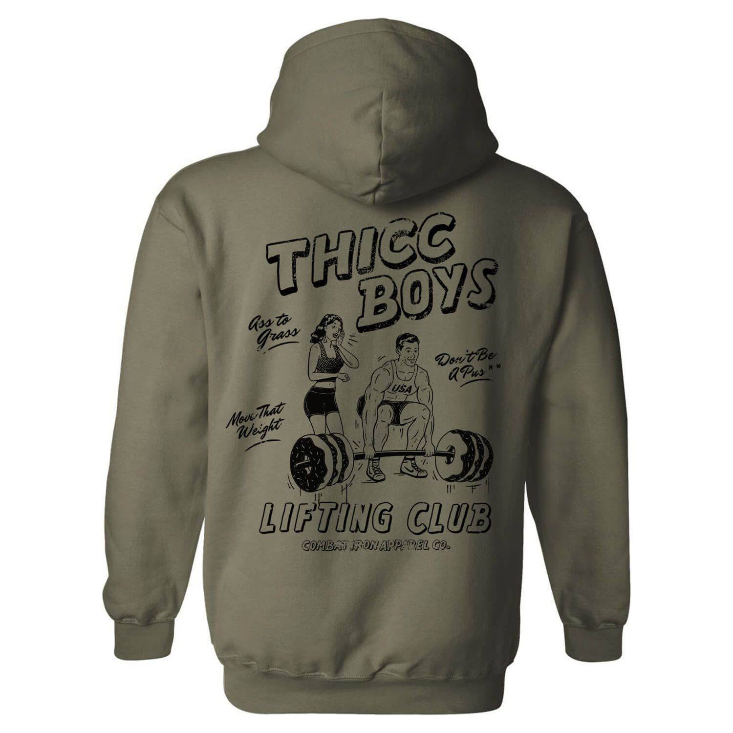 Thicc Boys Lifting Club Men's Hoodie T-Shirts, Sweatshirt | CoreVibeTees.com (Image 1)