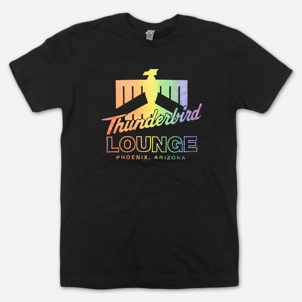TL Glitter Rainbow Logo Black T-Shirt Hoodie, Sweatshirt | CoreVibeTees.com (Image 1)